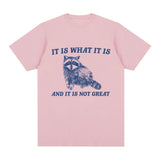 It Is What It Is and It Is Not Great T Shirt Funny Raccoon
