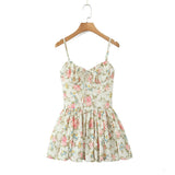 Women Dresses Summer Mini Princess Dress Lace-up Cutout Backless Skirt (Xds0414)