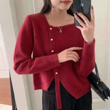 Women Knitwear Autumn and Winter Sweater Loose Knitted Cardigan