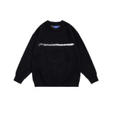 Unisex Sweater Autumn Steel Print Font Sweater