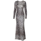 Women Dresses Winter Backless Lace-up Long Sleeve Dress