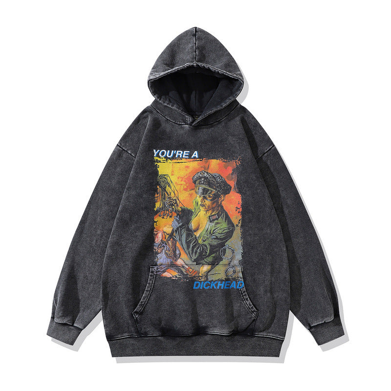 Men Hoodie Vintage Sweater Men's Loose Top