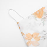 Women Dresses Summer Dress Mesh Floral Print Sling Slim Fit Dress