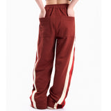 Men Sweatpants Casual Straight-Leg Sweatpants Zipper Color Contrast Patchwork Wide Leg Pants Sports Pants