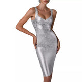 Women Dresses Bandage One-Piece Dress Sleeveless Party Dress (Ont0408)
