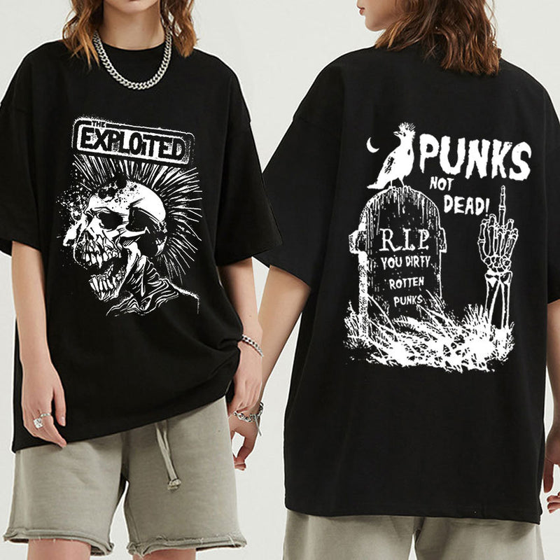 Rock Band The Exploited Retro Graphic Tee Shirt Punks