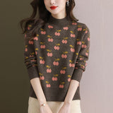 Women Knitted Pullover Turtleneck Sweater Autumn and Winter Loose Casual Sweater