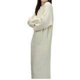 Women Knitwear Autumn and Winter Long Dress Loose Knitted Fishtail Skirt