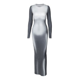Women Dresse Autumn and Winter Long Sleeve round Neck Dress