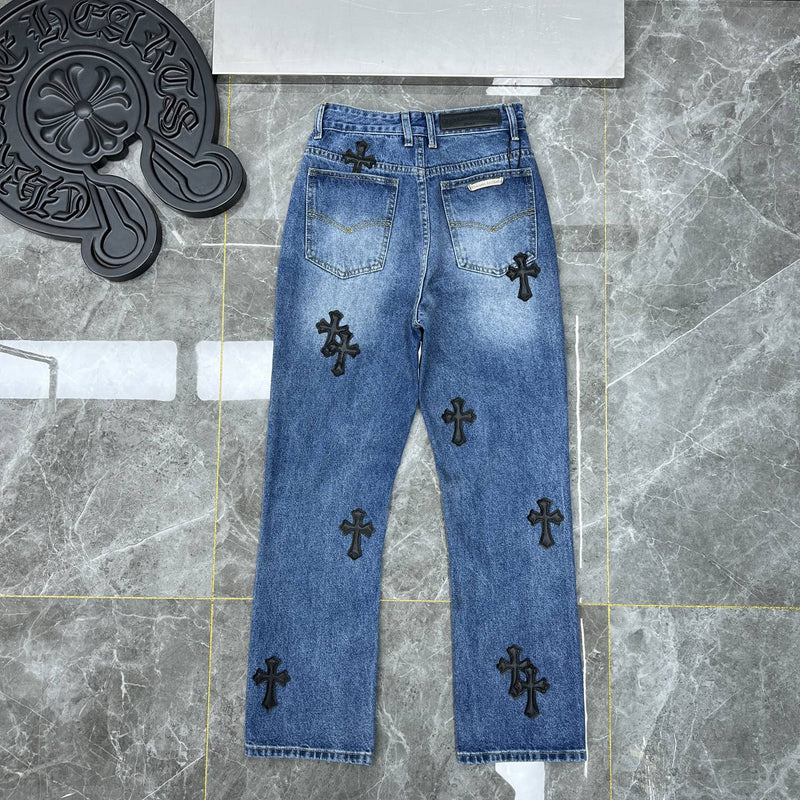CHH Chrome Hearts Jeans Unisex Casual Loose Jeans