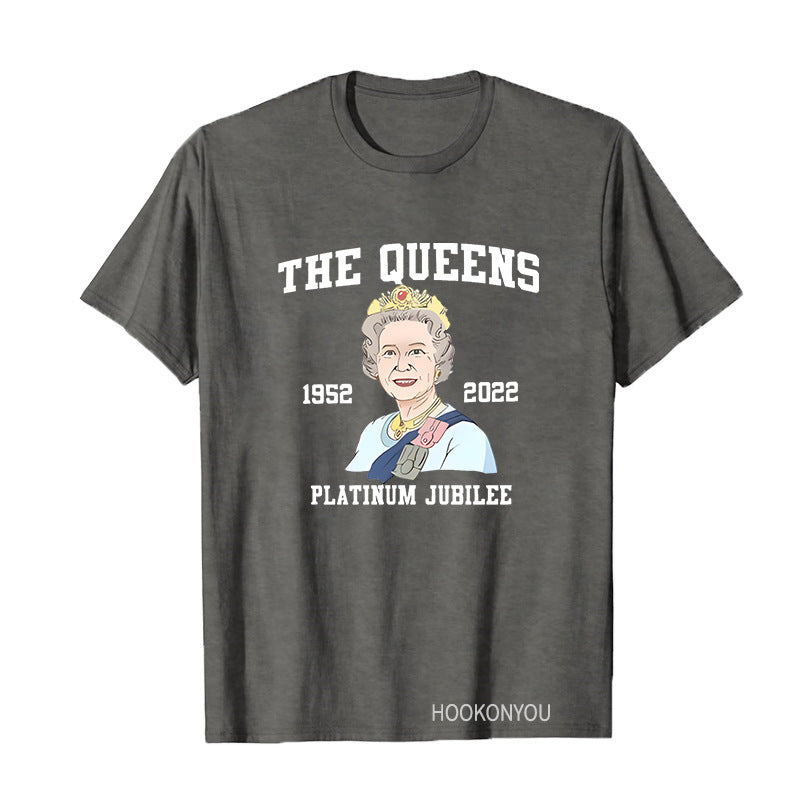 Inspired by Queen's Platinum Jubilee 2022 Elizabeth 70 Years T-shirt Graphic Print Crew Neck Short Sleeve