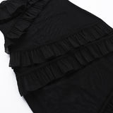 Women Dresses Sexy Ribbon Dress Spring Summer Slim-Fit Long Dress