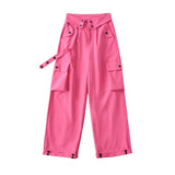 Women Sweatpants Multi-Pocket Cargo Pants Loose Casual Trousers