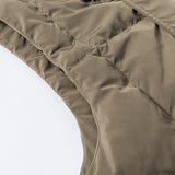 Unisex Winter Cotton Coat Stand Collar down Vest Retro Simple Loose Sleeveless Top
