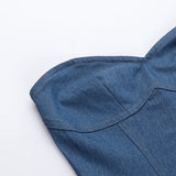 Women Dresses Summer Hip Skirt Sexy Imitation Denim Dress