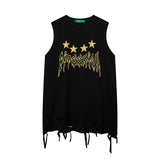 Women Vest Hiphop Loose Sleeveless T-shirt Sports Top