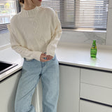 Women Winter Knitted Sweater Autumn and Winter Knitting Top Loose Casual Sweater Coat 8t8265