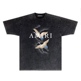 Amiri T-shirt Washed and Worn Retro Short Sleeve T-shirt