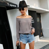 Women Knitted Sweater Autumn and Winter Leisure Long Sleeve Sweater