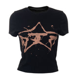 Women T-shirt 44052 Summer round Neck Pullover Short Sleeve Casual Top T-shirt