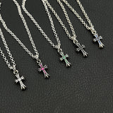 Chrome Hearts Necklace Vintage Cross Necklace with Diamonds for Men and Women