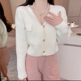Women Knitwear Autumn and Winter V-neck Sweater Loose Knitted Cardigan