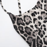 Women Dresses Summer Slim Strap Dress Sexy Leopard Print Backless Dress
