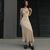 Women Dresses Summer Sexy V-neck Backless Sling Dress