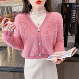 Women Knitwear Fall/Winter V-neck Knitted Cardigan