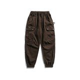 Men Pants Retro Functional Workwear Casual Pants