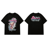 Men T Shirt Flame Print Short Sleeve T-shirt Men and Women Oversize