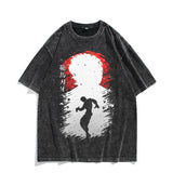 Washed Vintage Short Sleeve T-Shirt Baki Hanma