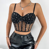Women Party Tops Sexy Fishbone Vest