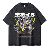 2024Portgas D Ace T-shirts Vintage Washed Anime T Shirt