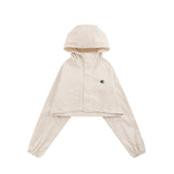 Men Hoodie Retro Short Solid Color Hooded Sweater