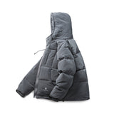 Unisex Winter Cotton Coat Winter Hooded down Jacket Retro Warm down Jacket