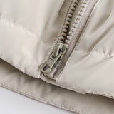 Unisex Winter Cotton Coat Zipper Pocket Decoration Stand-up Collar Cotton-Padded Clothes Vintage Detachable Sleeve Cotton Jacket