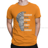 2024Stoicism Quote Stoic Philosophy Round Collar TShirt Sene