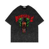 Washed old T-shirt anime chainsaw man