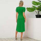 Women Date Dress Spring/Summer round Neck Dress