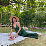 Women Dress Beach Dress Sexy Backless Spaghetti Straps Dress