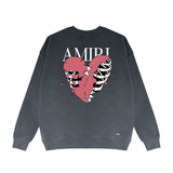 Amiri Long Sleeved Shirt Fashion Brand Crew Sweatshirts round Neck Sweater