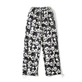 Women Sweatpants Panda Full Printed Men's Casual Pants Cartoon Couple Straight Wide Leg Pants