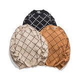 Unisex Sweater Winter Woven Plaid Sweater