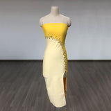 Women Evening Dress Slit Bandage Dress