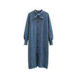 Women Knitwear Autumn and Winter Long Knitted Dress Sweater