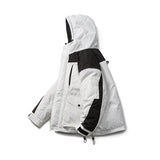 Unisex Winter Cotton Coat Three-Dimensional Large Pocket Hooded down Jacket down Shell Jacket