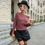 Women Knitted Sweater Autumn Casual Long-Sleeved Sweater