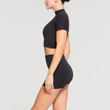 Women T-shirt Sexy Slim Fit Turtleneck T-shirt Short Top