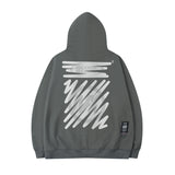 Men Hoodie Graffiti Printed Hoodie